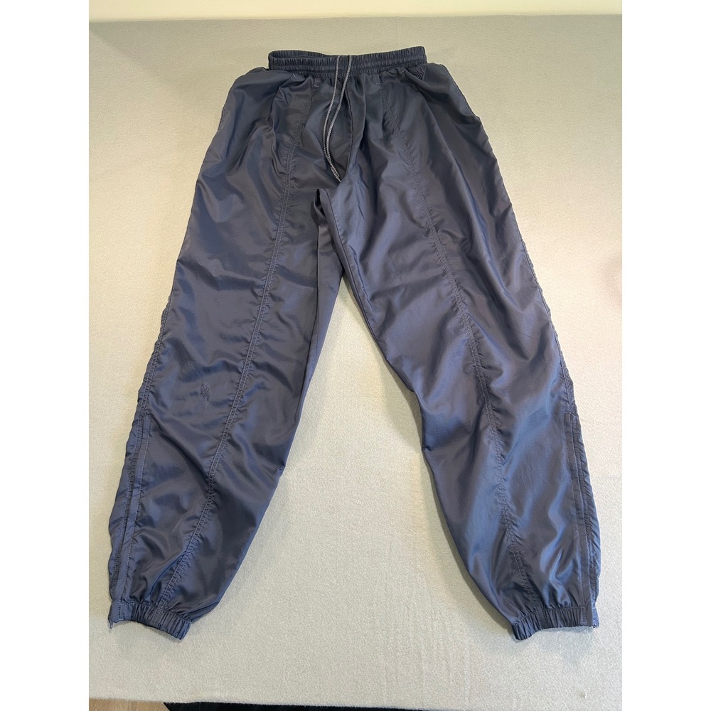 Vintage 90s Nike Track Pants Mens Medium Navy Windbreaker Zipper Cuff Joggers‎
